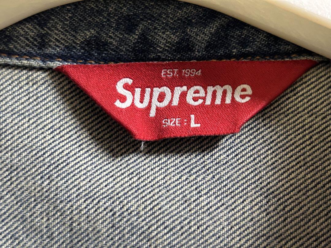 【L】supreme Distressed Selvedge Trucker