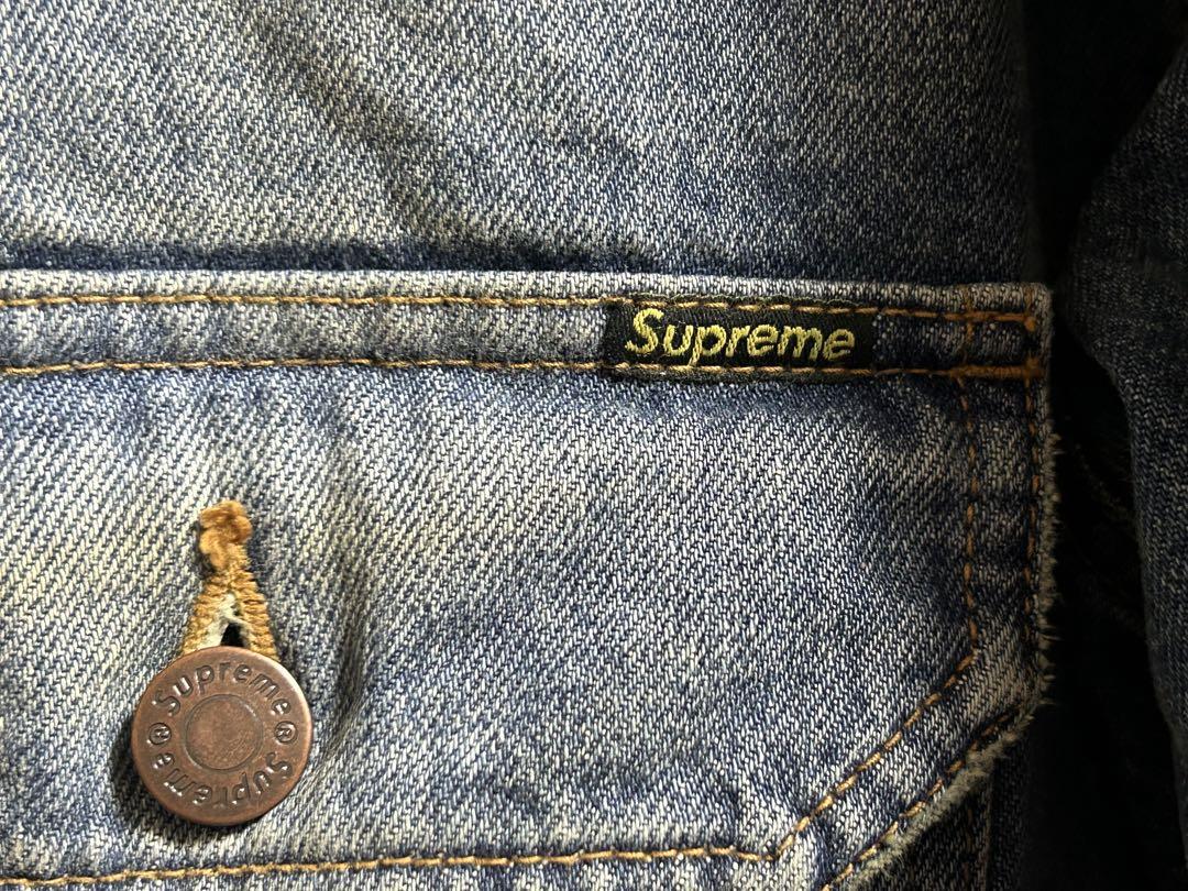 【L】supreme Distressed Selvedge Trucker