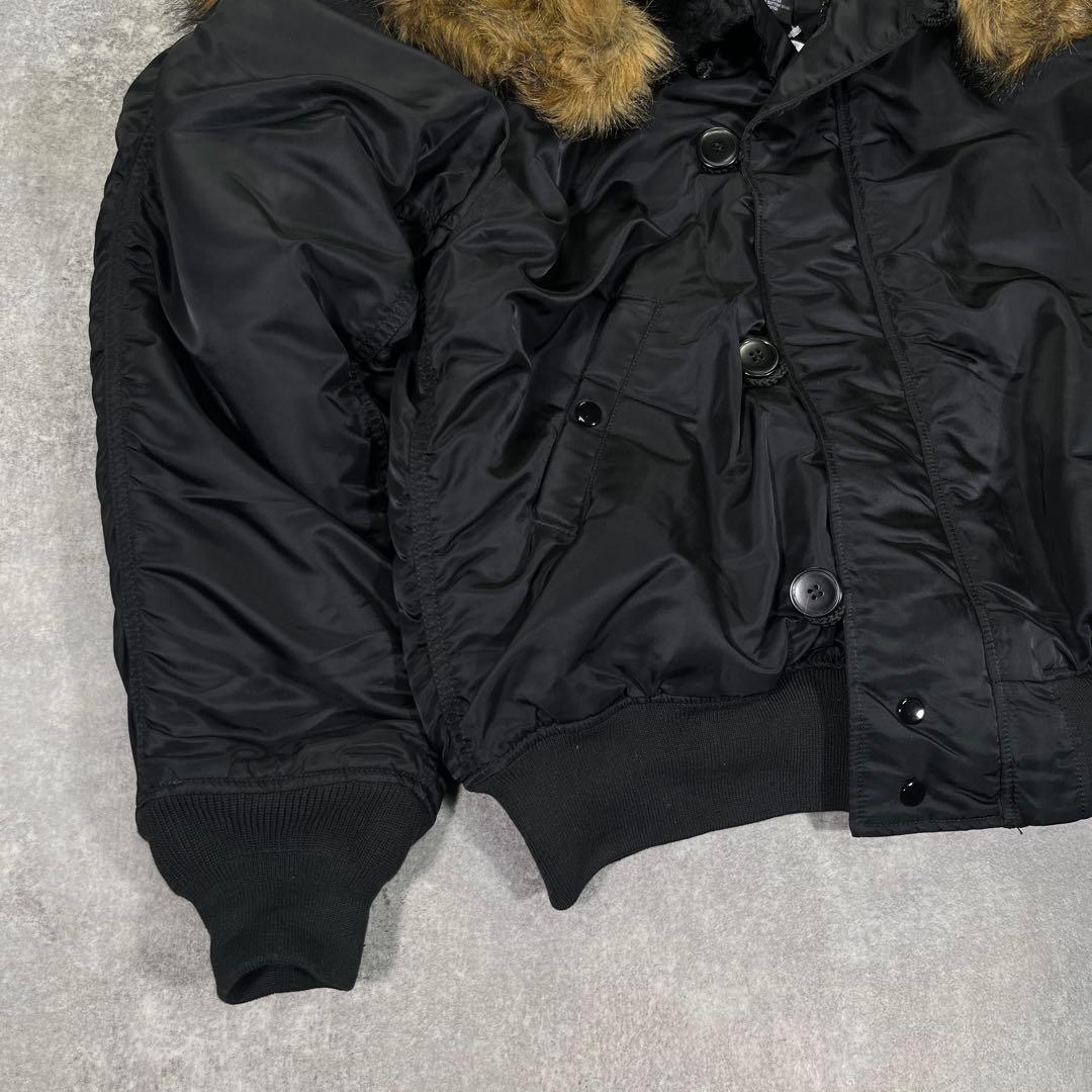 アルファインダストリーズ N-2B フライトジャケット【3XL】ブラック 短丈 アルファインダストリーズ N-2B フライトジャケット【3XL】ブラック 短丈