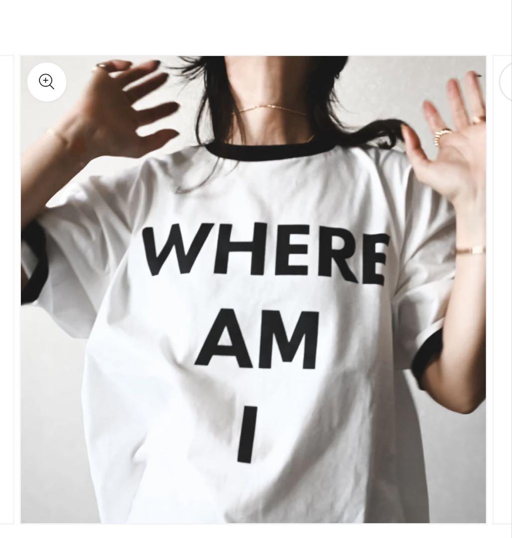 チー　chiiiibag Tシャツ　ch!iii リンガーT ch!iiibag ch!iii チー リンガーTシャツ ベージュ × ブラウン