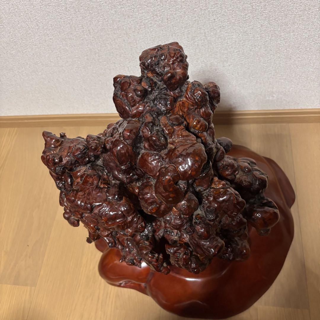木のオブジェ　置物　天然木　自然木　木瘤　レア物　異形　インテリア　和風