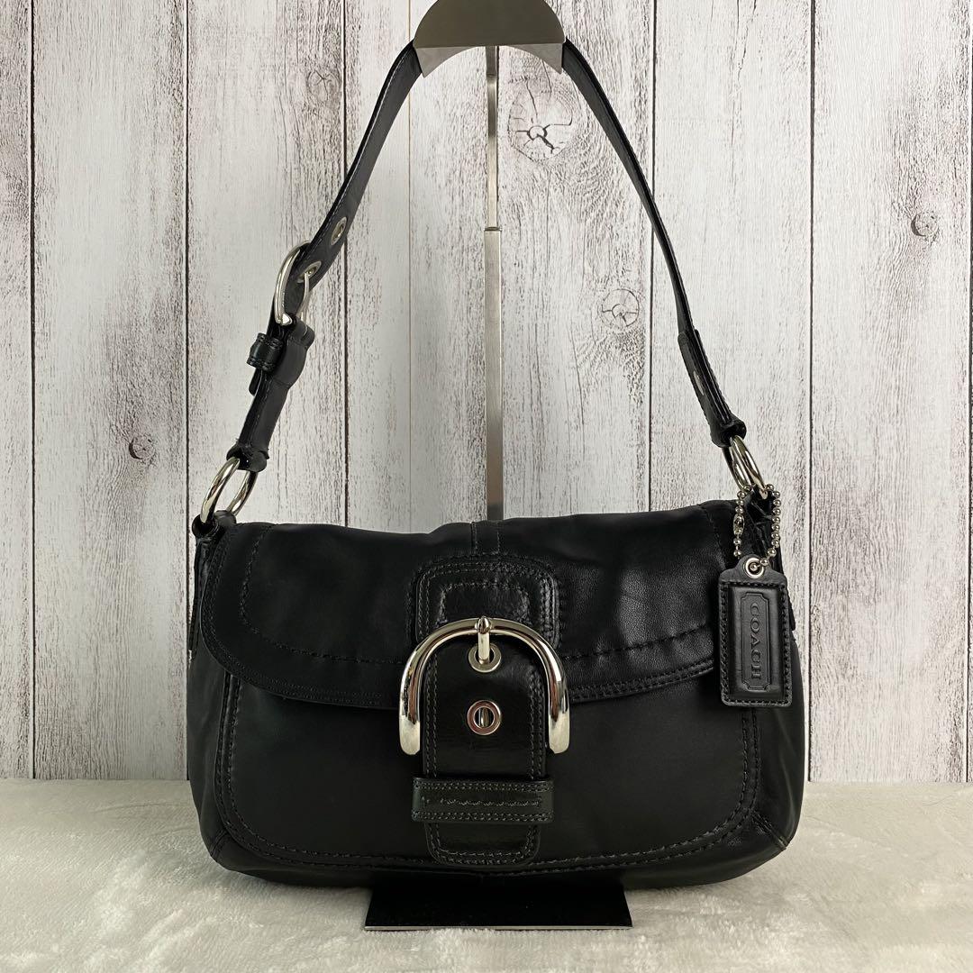 美品✨️コーチ　ショルダーバッグ　レザー　ブラック　ソーホー　3653 楽天市場】【バッグ】COACH コーチ ソーホー レザー ショルダー