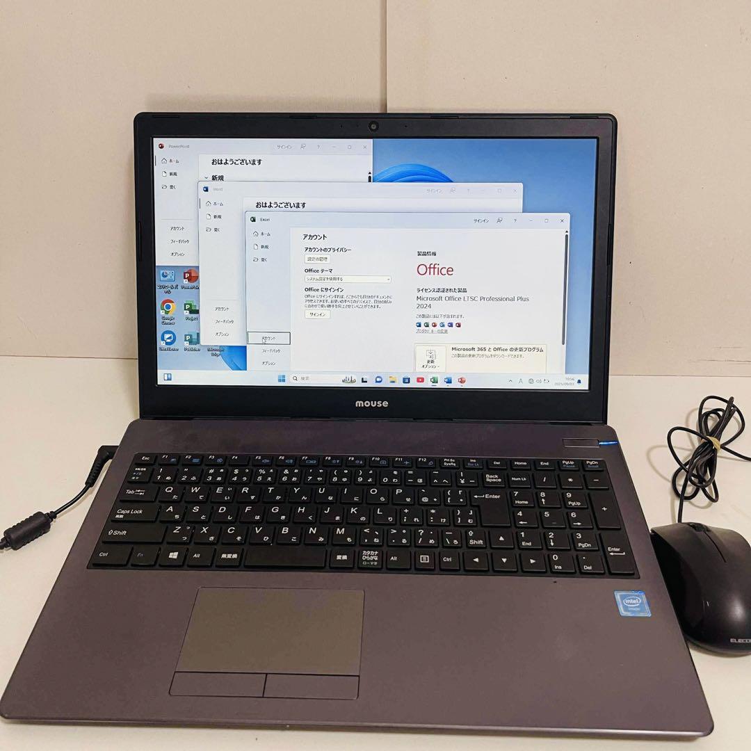 T385 MouseノートパソコンSSDサクサクWindows11オフィス付