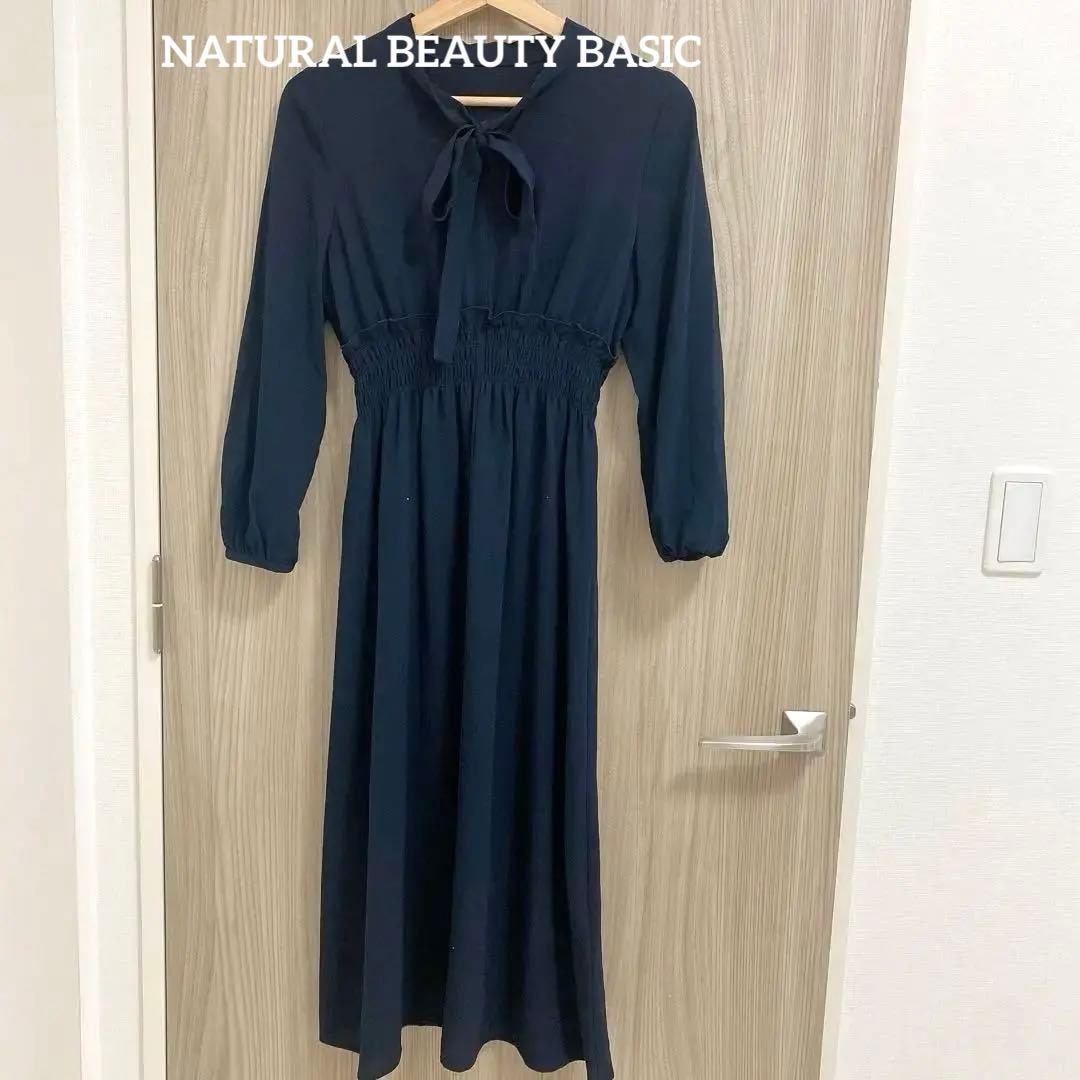 NATURAL BEAUTY BASIC ボウタイワンピース