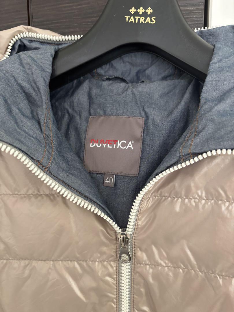 【美品】デュベティカ ダウンブルゾン パーカー 42 L グレー Acanto 美品 DUVETICA デュベティカ ACANTO ナイロン ダブルジップ