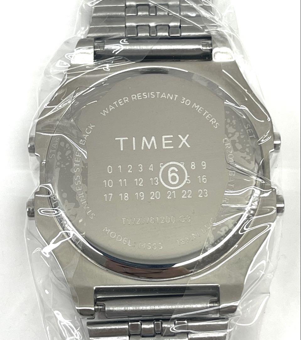 TIMEX × MM6 コラボ　デジタル腕時計 シルバー