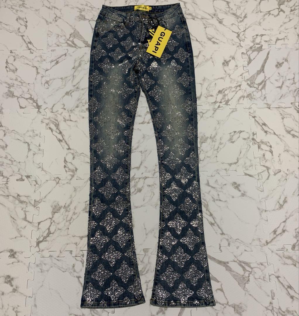 【eyden着用】 GUAPI BLUE EMBELISHED DENIME Aqua Blue Embellished Denim V3 - Guapi Clothing