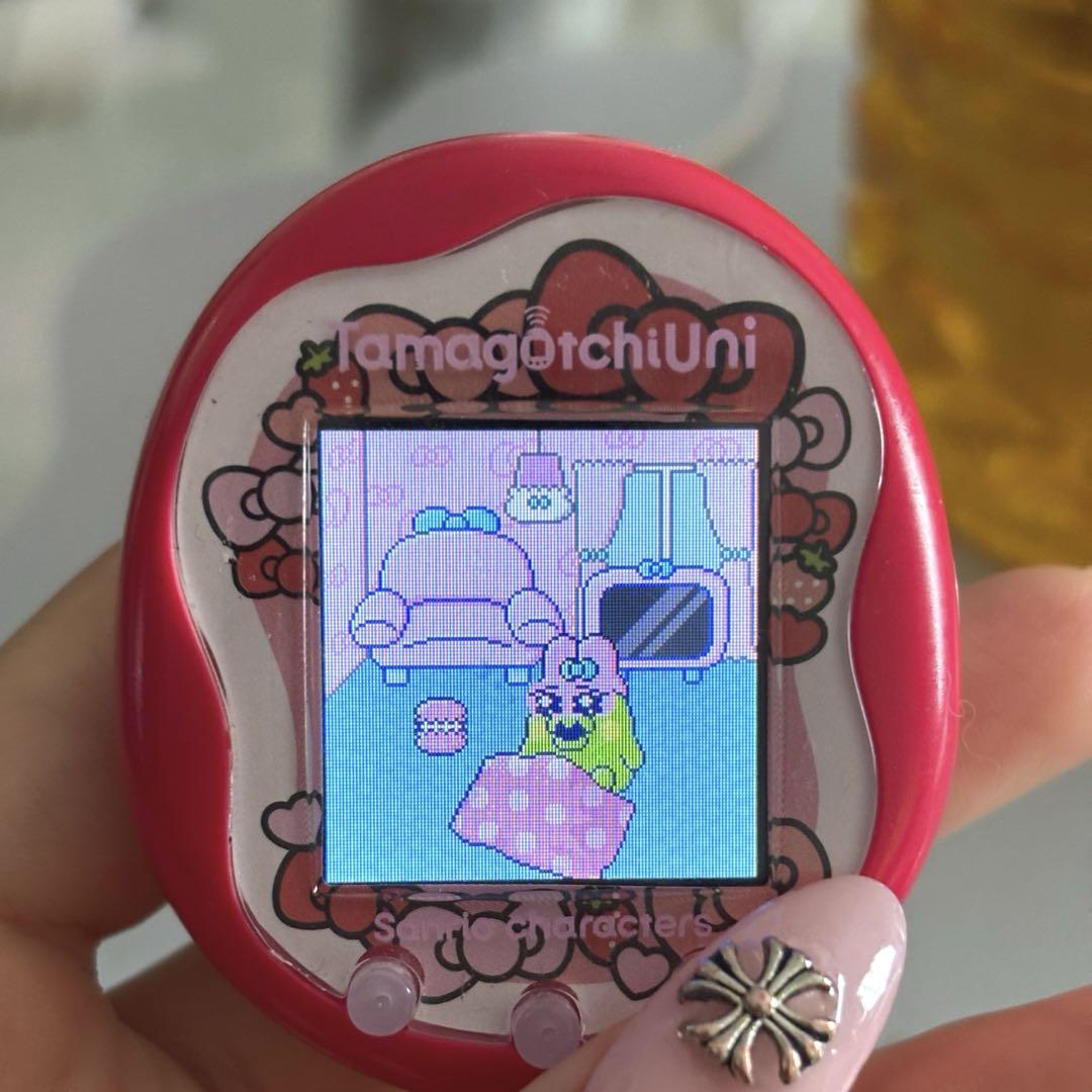 美品【DLエリア2つ】 たまごっちユニ ピンク おぱんちゅうさぎ たまごっちユニ サンリオ おぱんちゅうさぎ - メルカリ