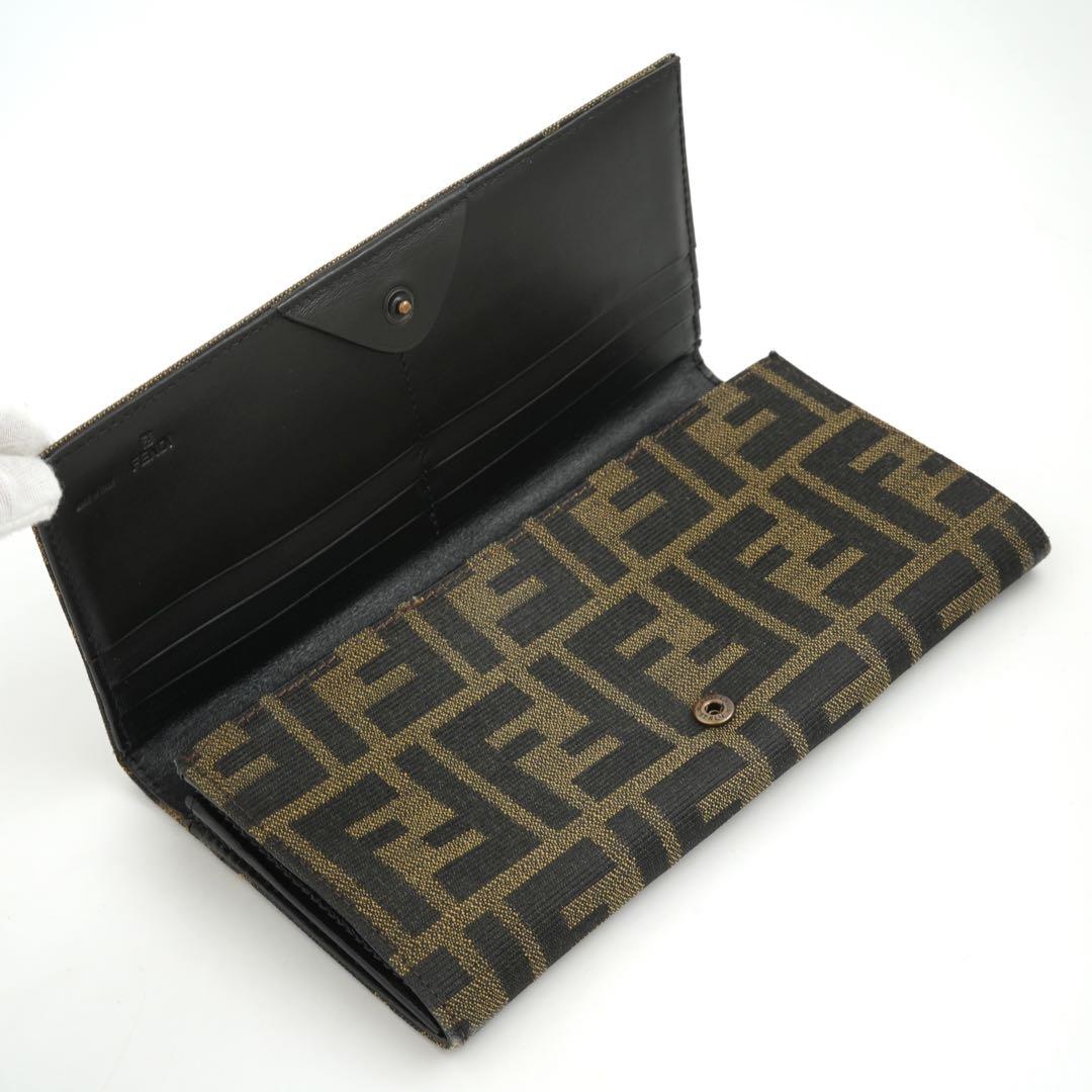 ✨未使用に近い✨　FENDI 長財布　ズッカ　ズッキーノ　キャンバス　FFロゴ
