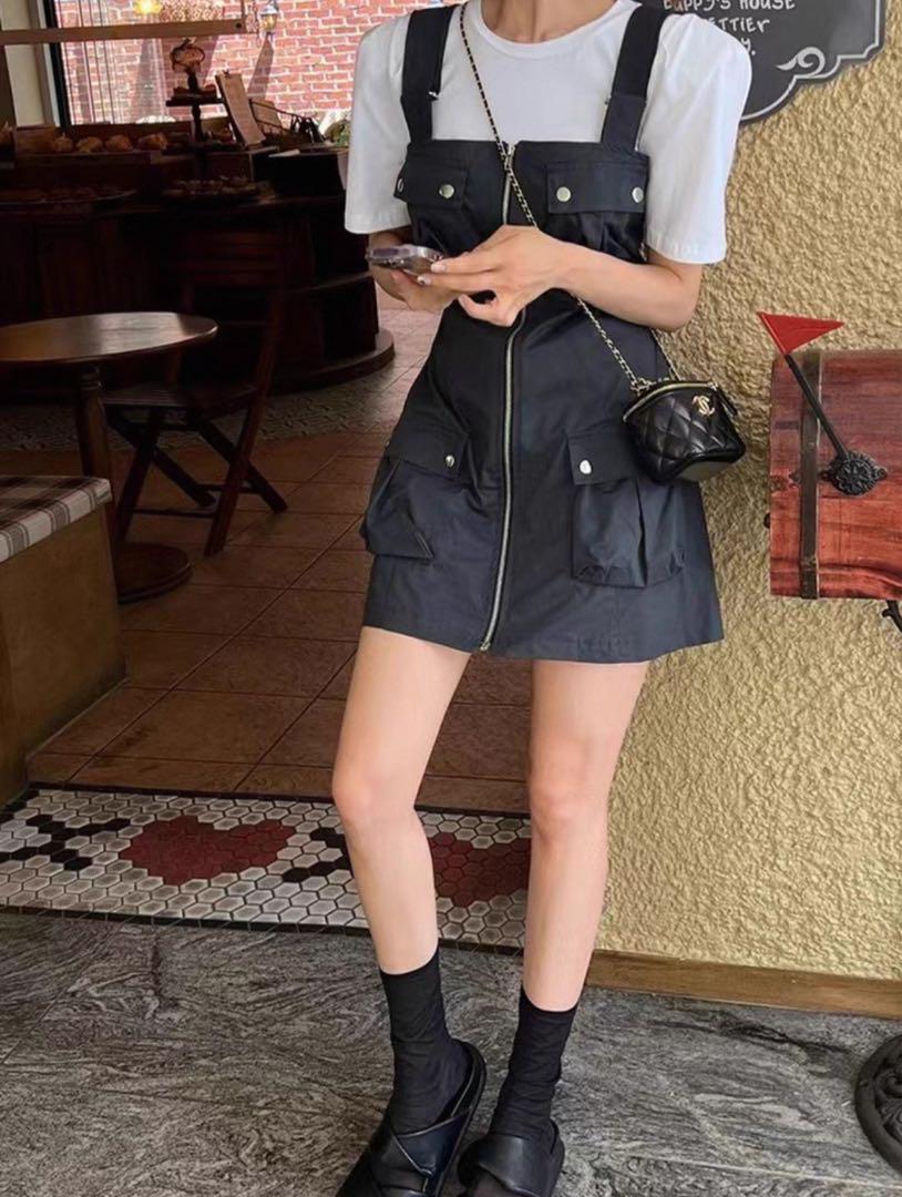 ジップ　カーゴ　ワンピース　zara qung cygne bibiy