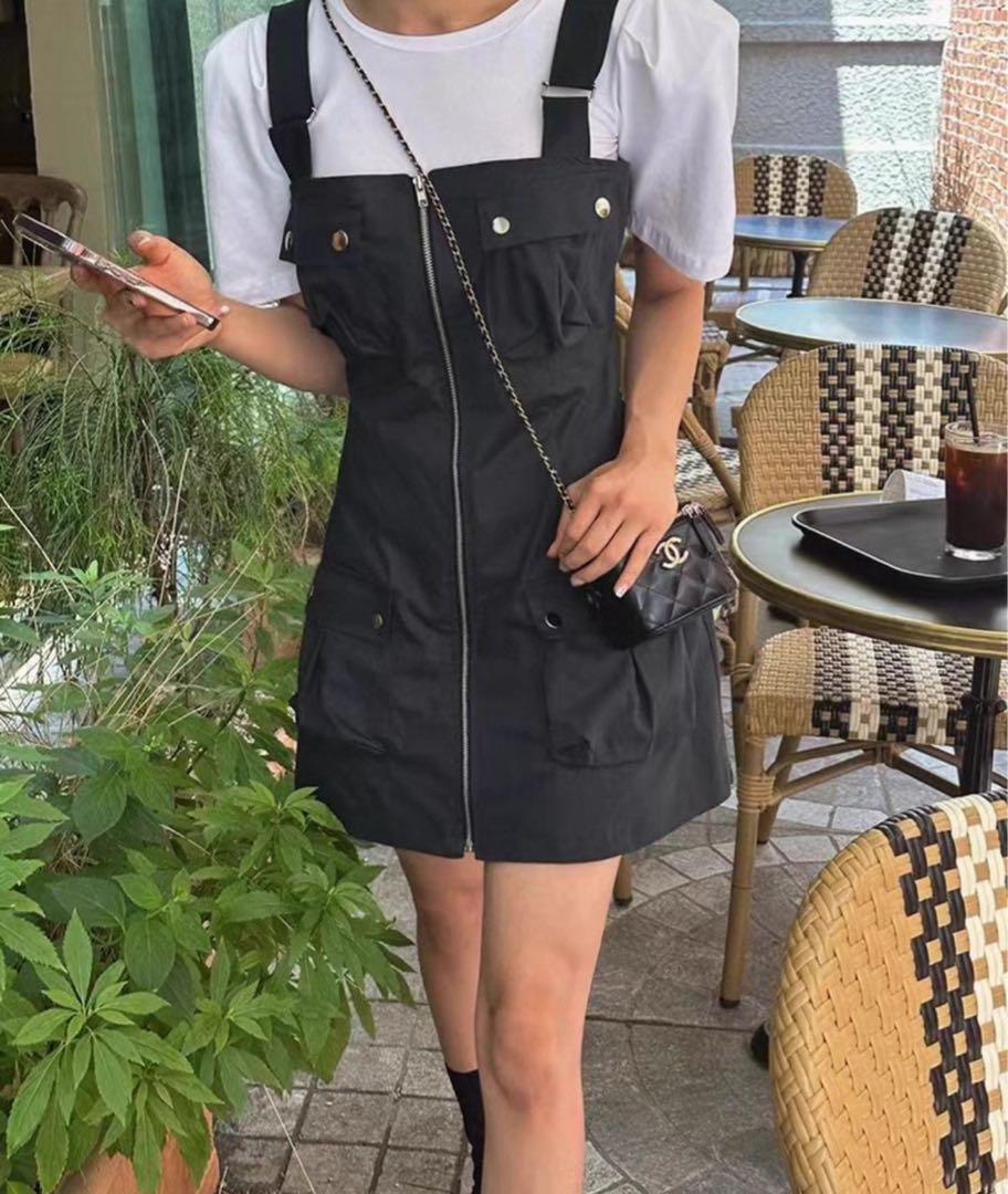 ジップ　カーゴ　ワンピース　zara qung cygne bibiy