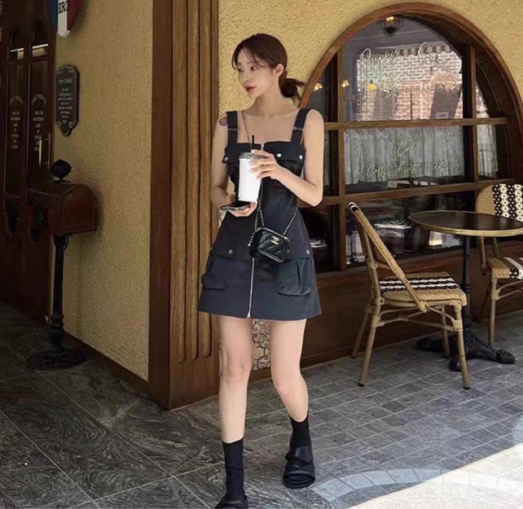 ジップ　カーゴ　ワンピース　zara qung cygne bibiy
