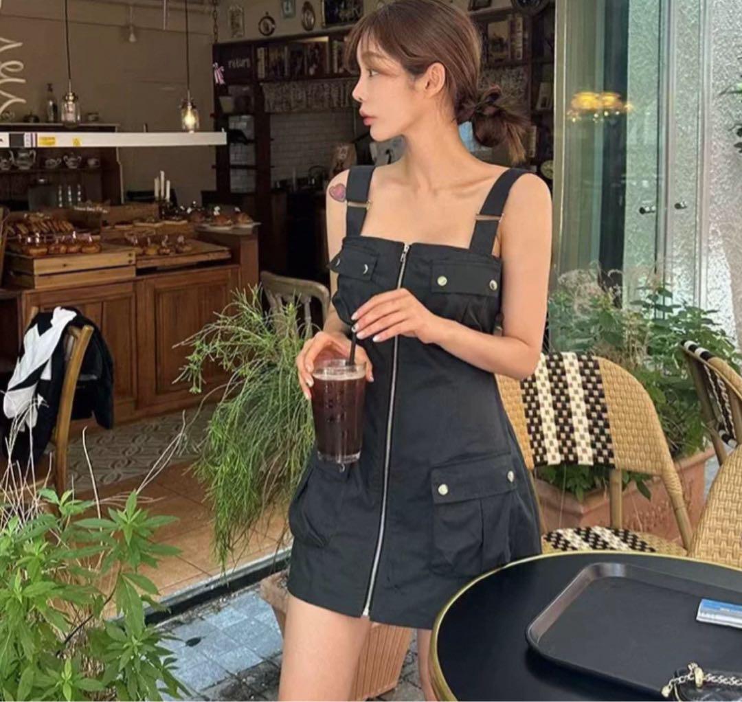 ジップ　カーゴ　ワンピース　zara qung cygne bibiy