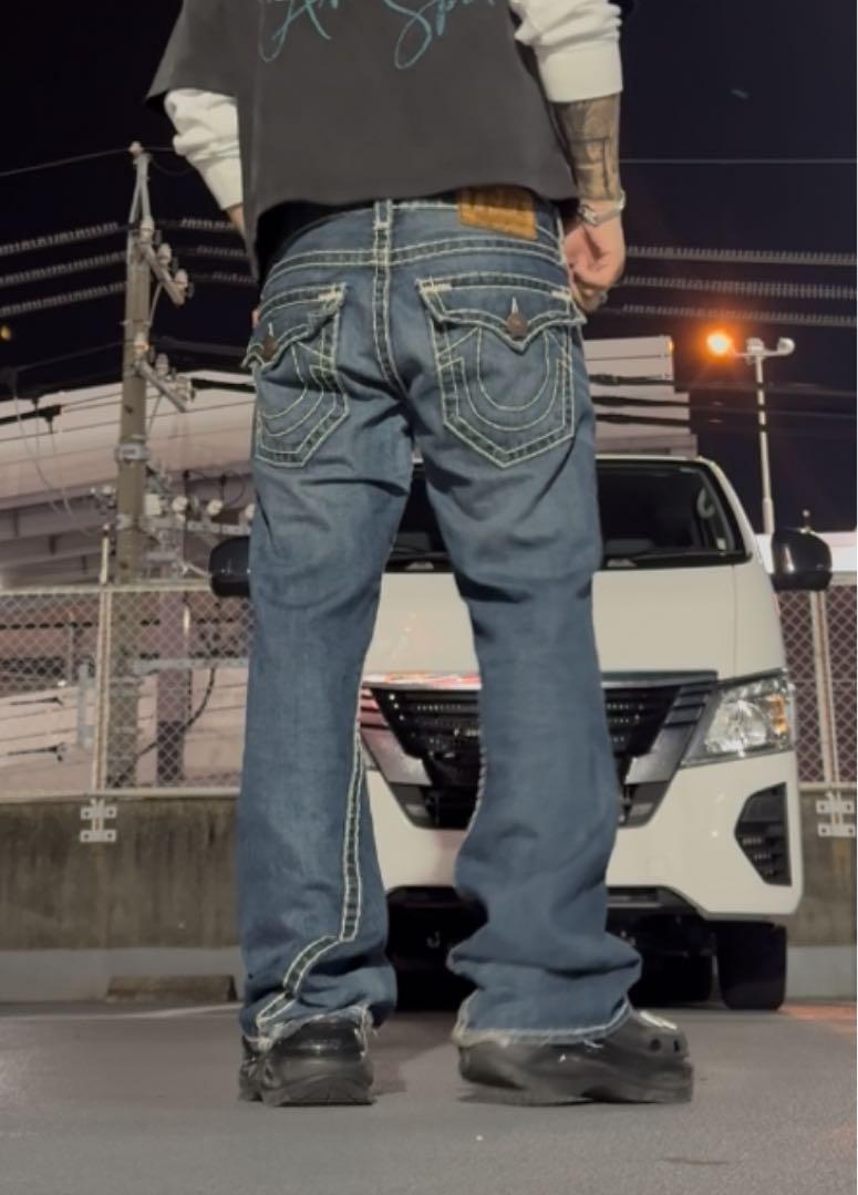 【希少】True Religion Joey Super T 太ステッチ　フレア