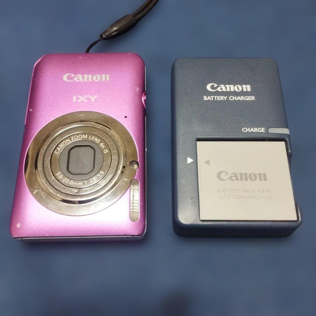 Canon IXY ピンク デジタルカメラ 本体と充電器 PC1588