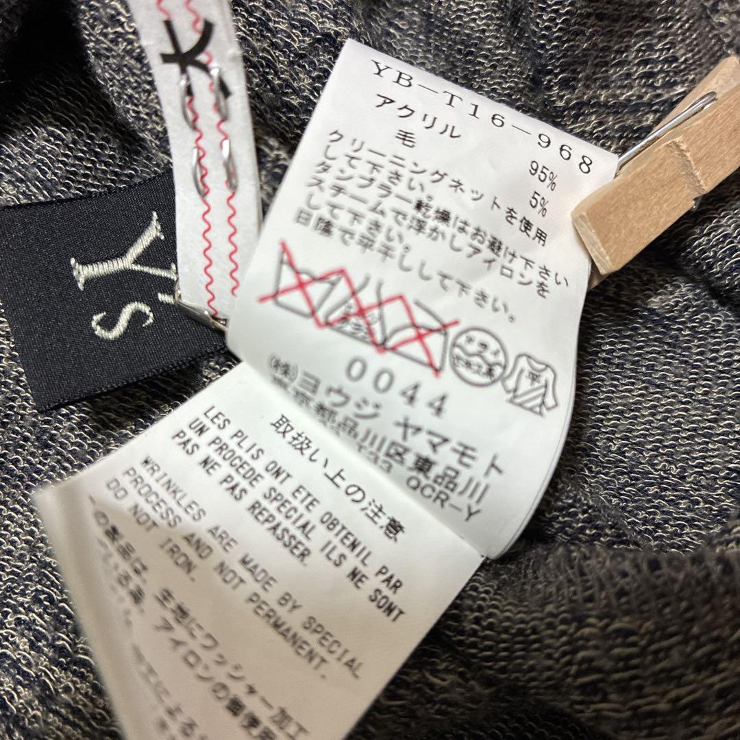 Y's ワイズ　ヨウジヤマモト　グレンチェック　変形カットソー　ロング