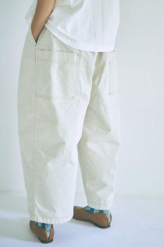 新品 ツムグ キナリ フル丈パンツ