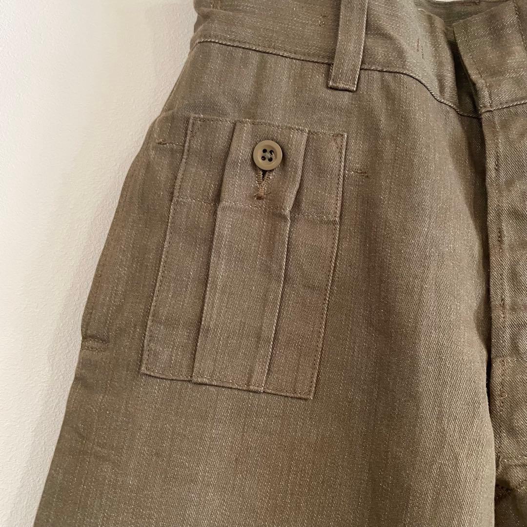 【人気】ワイパーインク イギリス軍 グリーンデニム パンツ カイハラ 古着 【人気】ワイパーインク イギリス軍 グリーンデニム パンツ カイハラ 古着