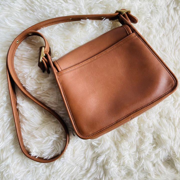 【美品】オールドコーチ ショルダーバッグ 茶 9061 ターンロック アメリカ製