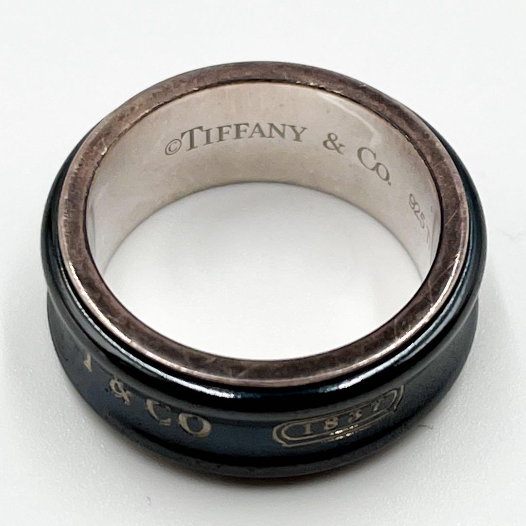 美品　TIFFANY&Co. 1837 ナローリング 925 チタン　箱 Tiffany & Co. - ティファニー チタン 1837 リング 9号 シルバー
