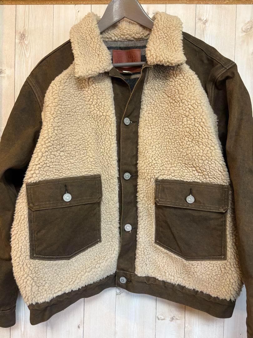 RRL フリースジャケット ブラウン