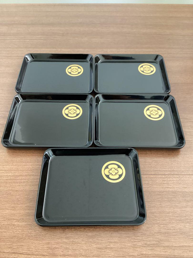 漆器セット黒金伝統模様