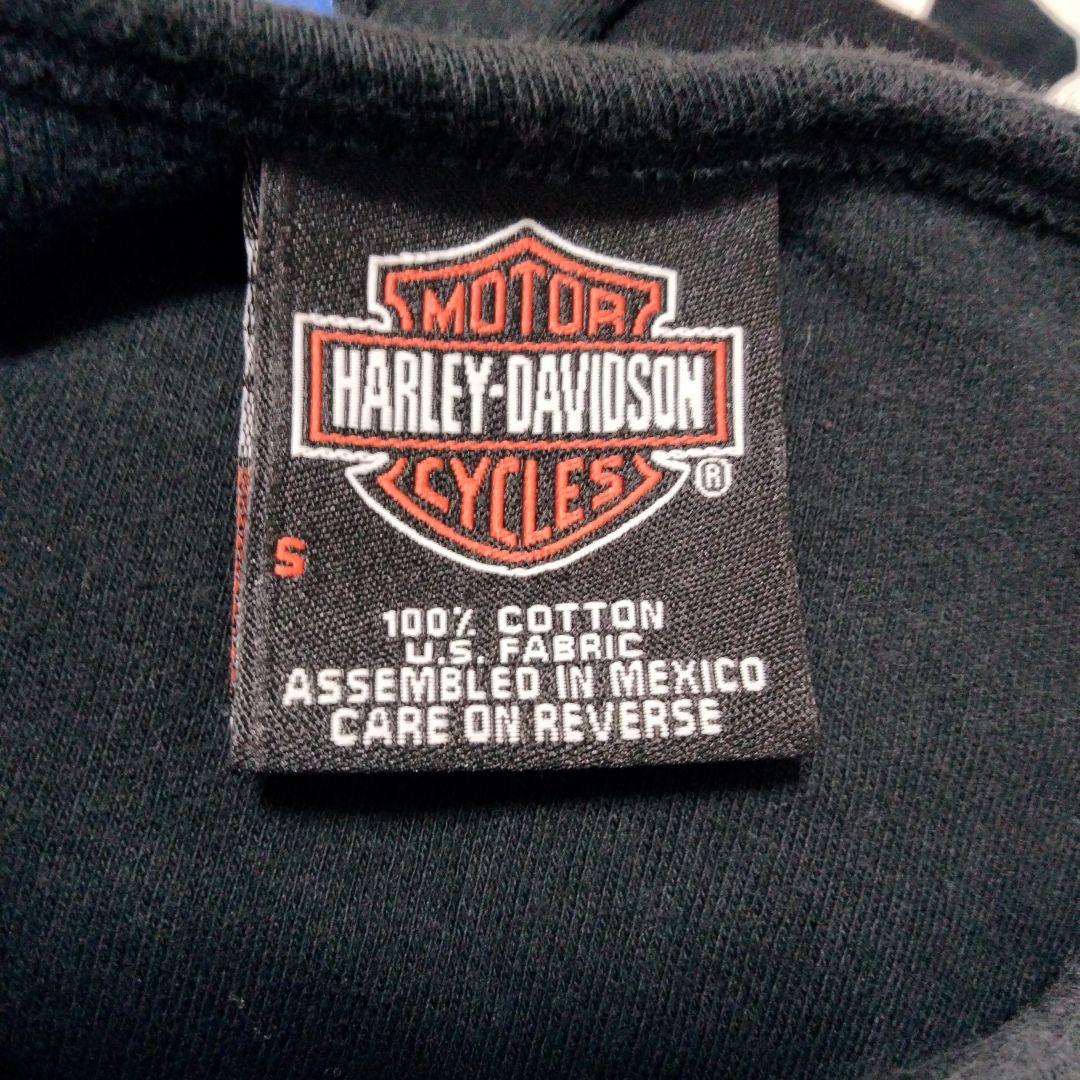 希少00s　HARLEY-DAVIDSON 長袖ロンT　袖ロゴ　S