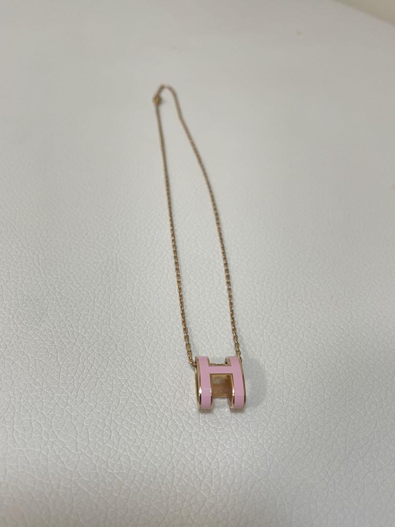 40810円 人気激安 HERMES エルメス ミニポップアッシュネックレス ピンク×ローズゴールド 40810円 人気激安 HERMES エルメス ミニポップアッシュネックレス ピンク×ローズゴールド