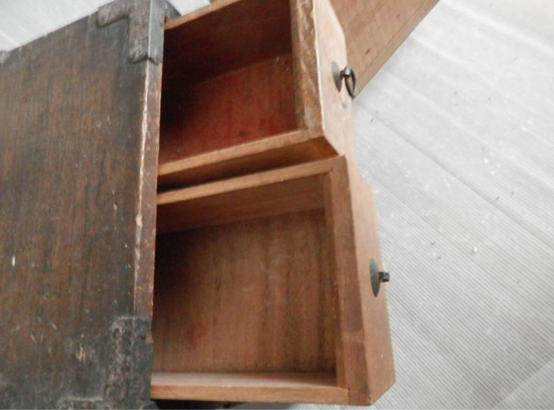 骨董品 船箪笥 船金庫 古道具 古家具 木製箪笥 薬箱 薬箪笥