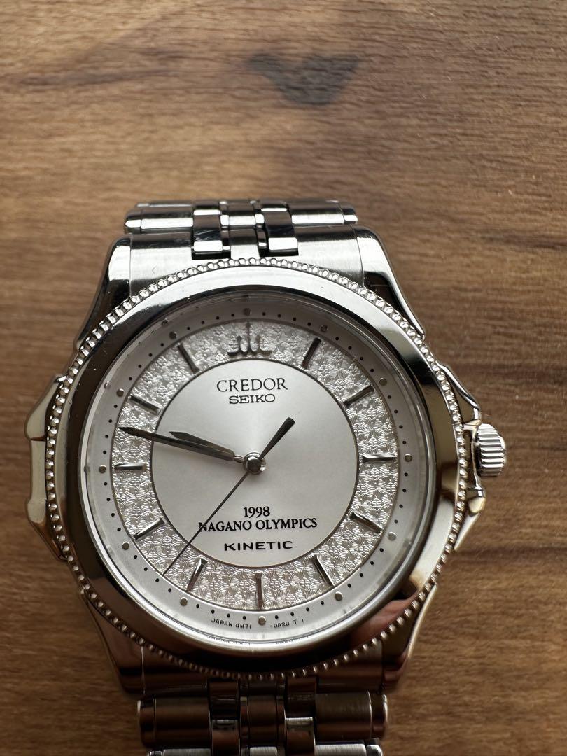 時計 Seiko credor kinetic 18kt/ss
