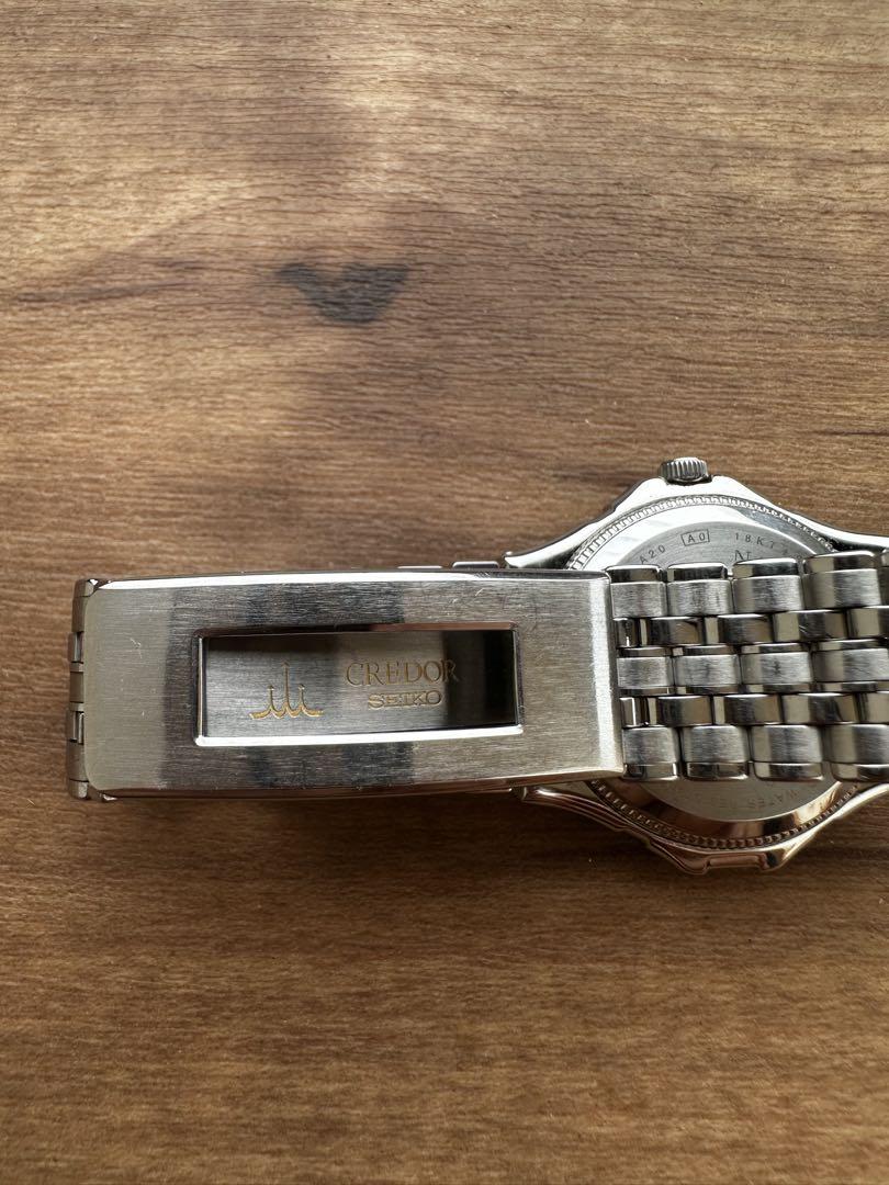 時計 Seiko credor kinetic 18kt/ss