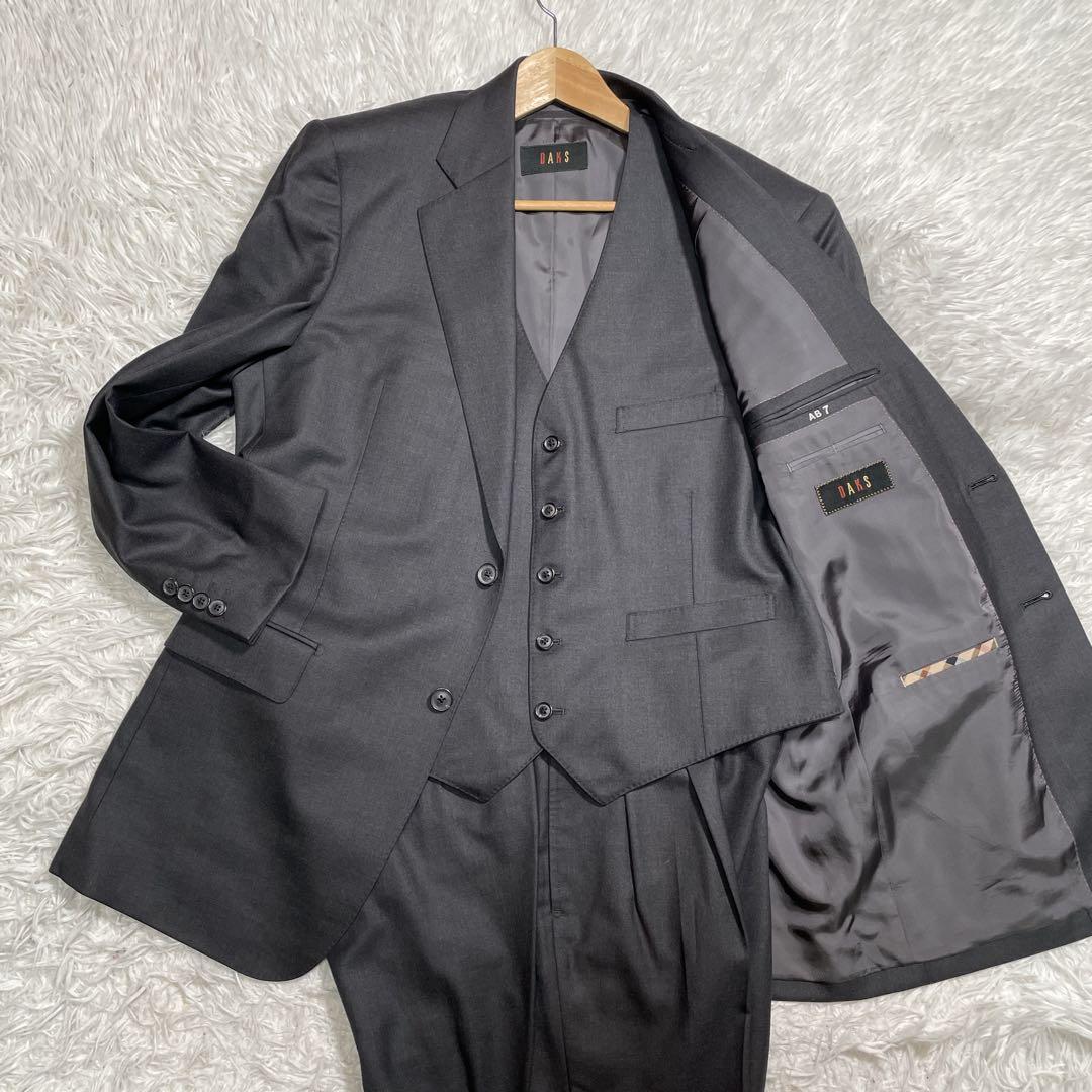 DAKS スーツ セットアップ 3ピース ベスト グレー XLXL LL Daks