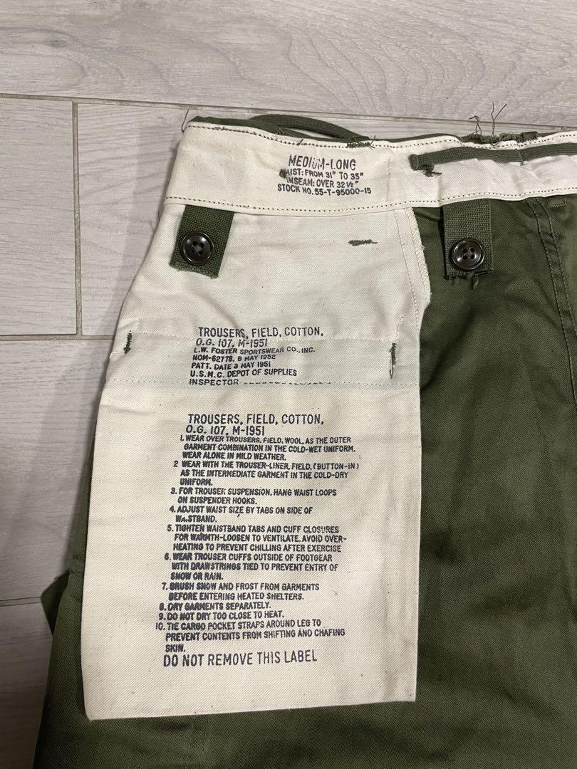 50’s 新品未使用 USMC M-51 カーゴパンツ Medium-Long