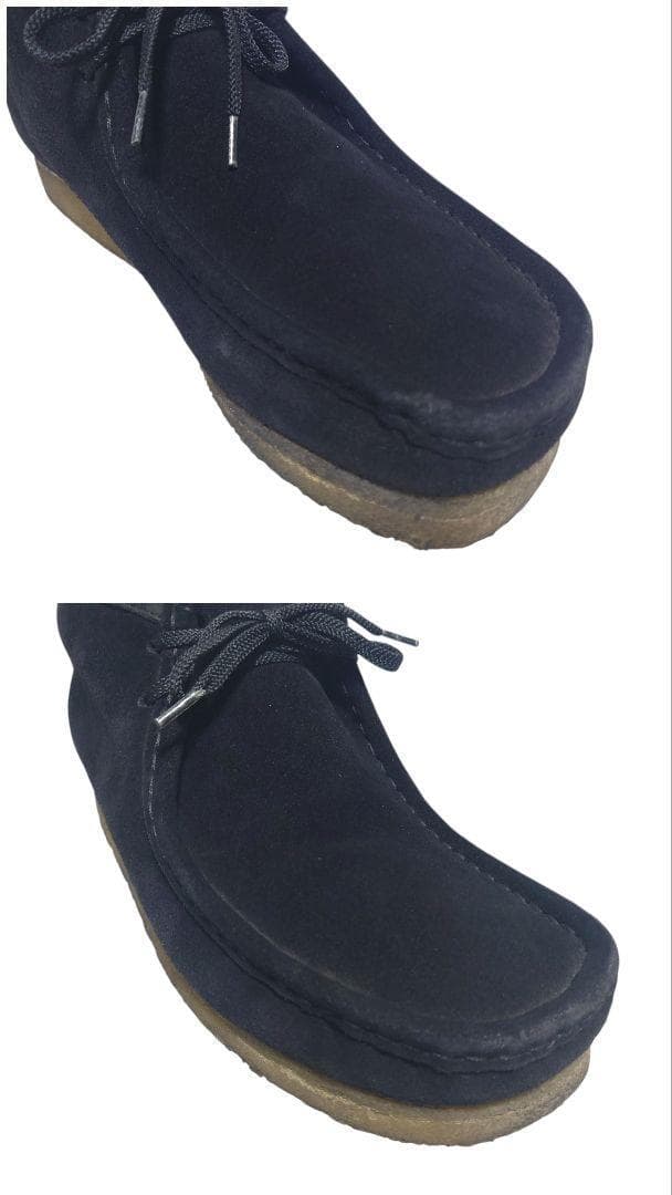 Clarks ワラビー スエード モカシン レザー ブラック 9M 27cm