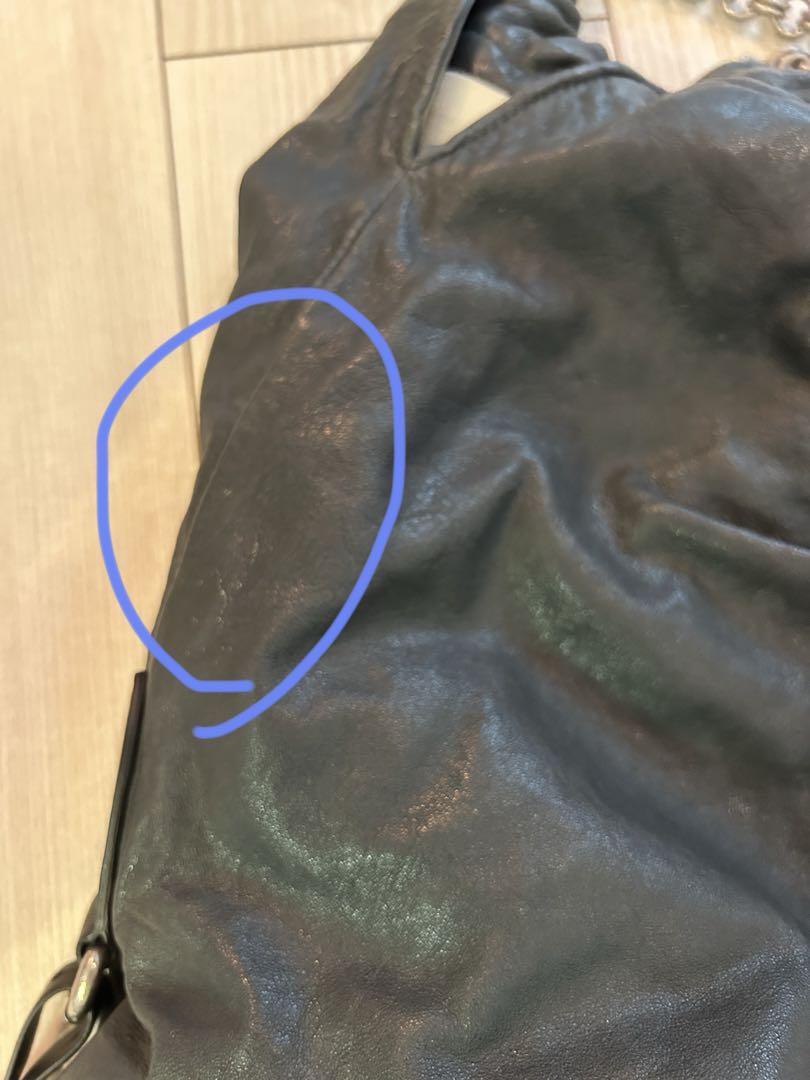 Acne Studios 黒 レザーバッグ ポーチ付き
