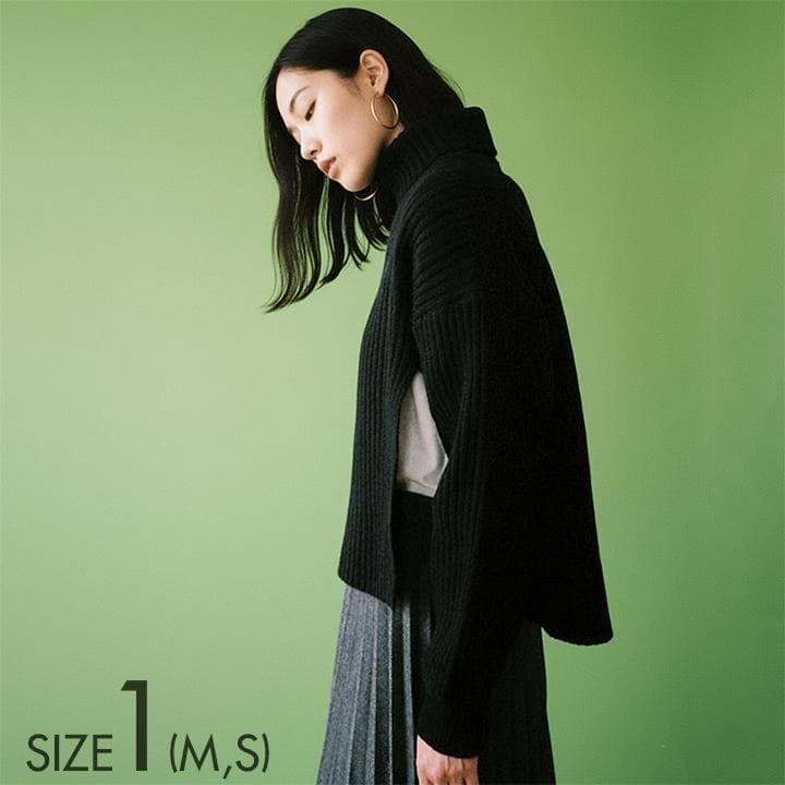 やや CLANE SIDE SLIT TURTLE WIDE KNITS CLANE