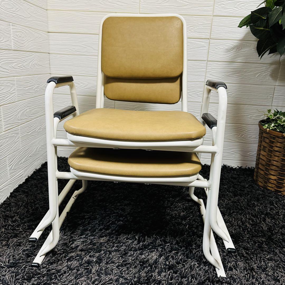 本堂用お詣り椅子 セット スチール製 肘付き お詣り椅子 SH-300E ①