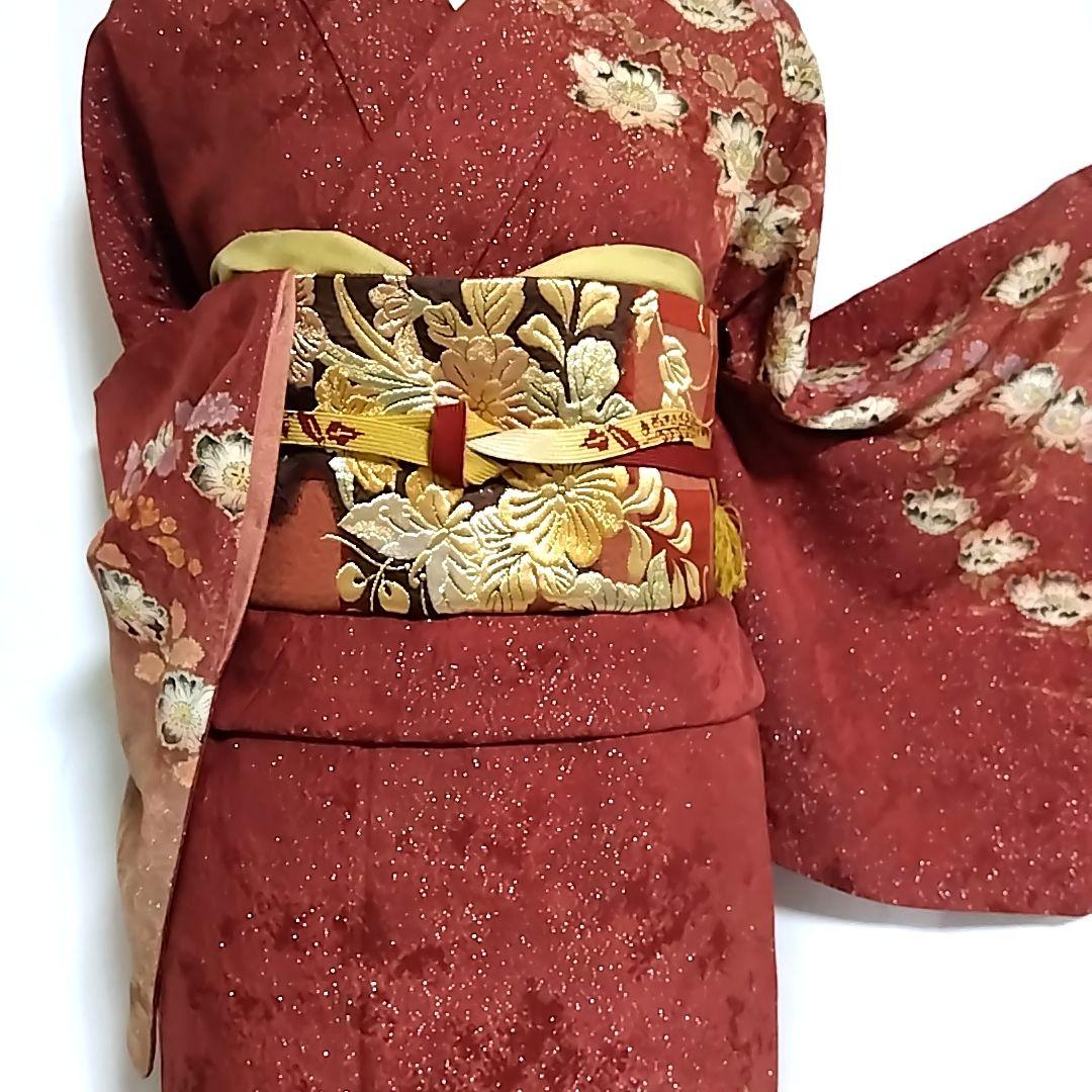 吉乃 一廉 赤セット 袋帯 訪問着 作家物 銀通し 辻ヶ花 辻が花