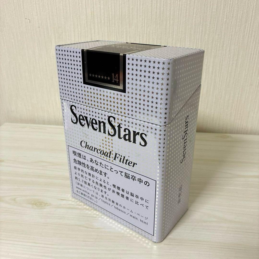 SevenStar/セブンスター タバコ箱型　ブリキ缶 2コセット セブンスター タバコ型ブリキ缶 レトロ 希少 非売品 小物入れ