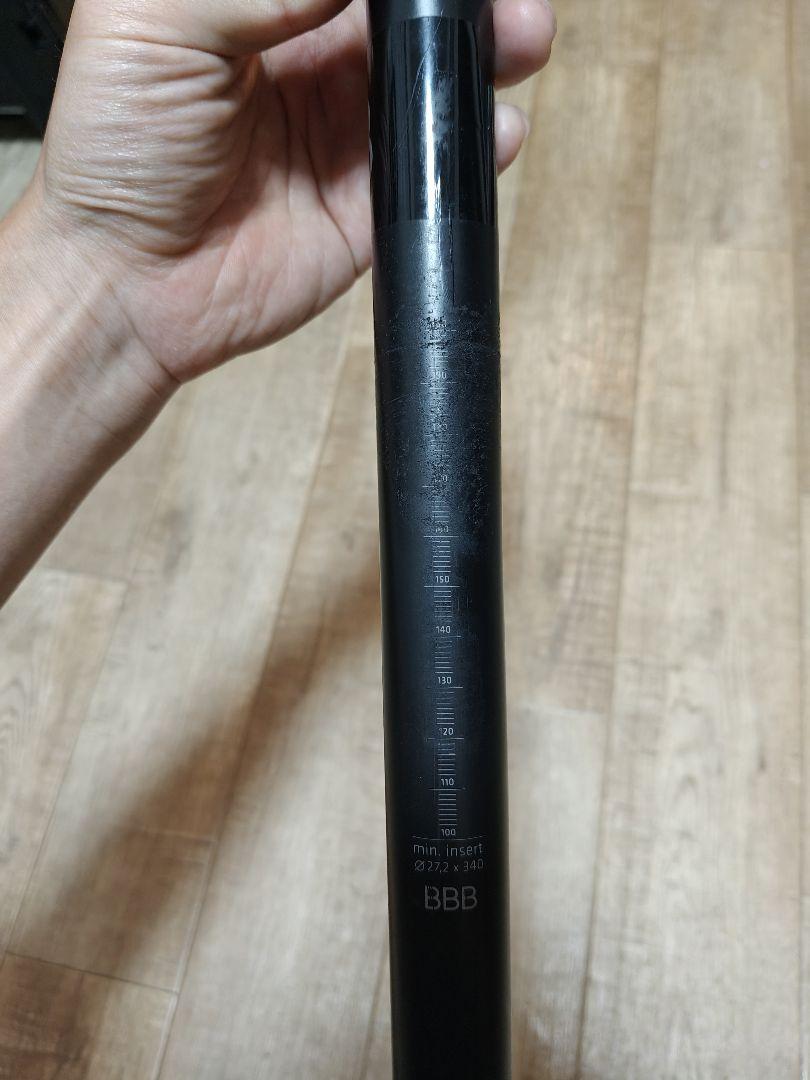 bbb FLYPOST ブラック シートポスト 209g　カーボン　27.2