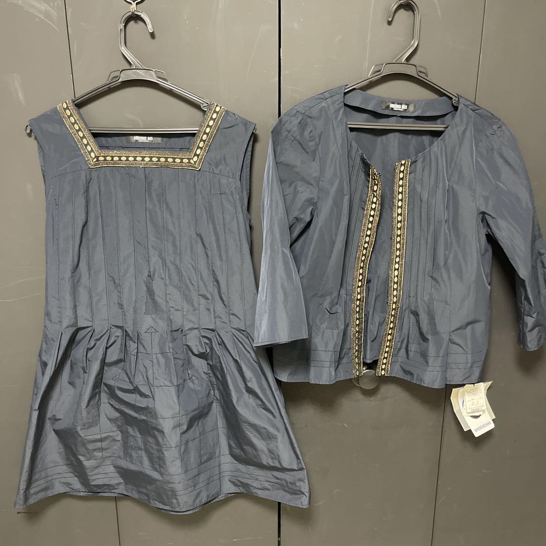 HIROKO BIS ネイビー チュニックアンサンブル 新品タグ付き　サイズ11