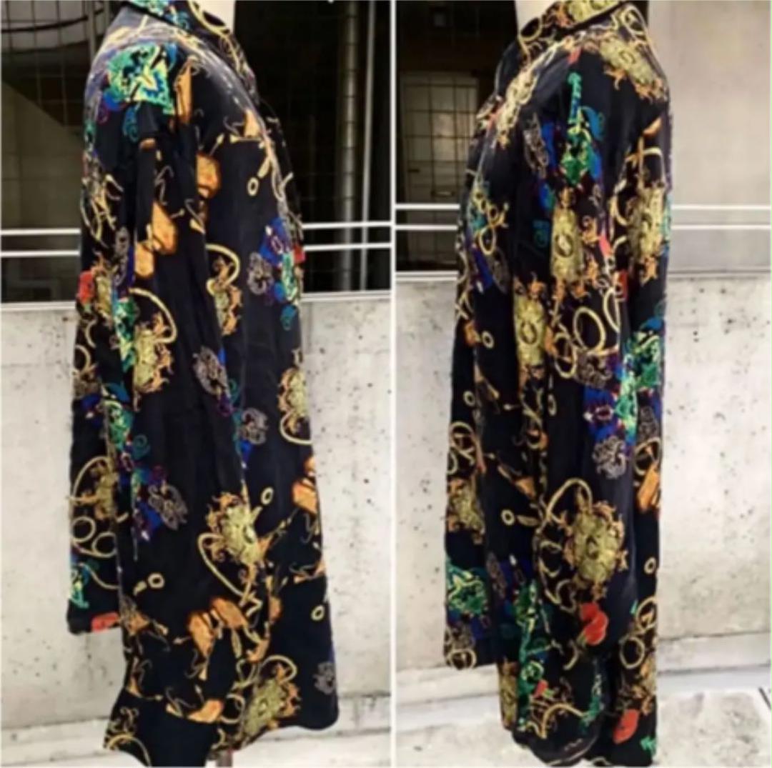 COOGI ビッグ柄シャツ 着丈94肩幅68身幅76