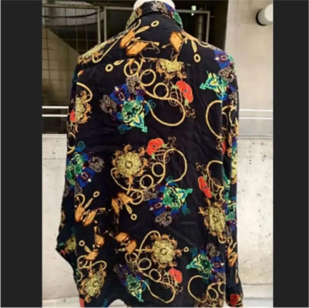 COOGI ビッグ柄シャツ 着丈94肩幅68身幅76