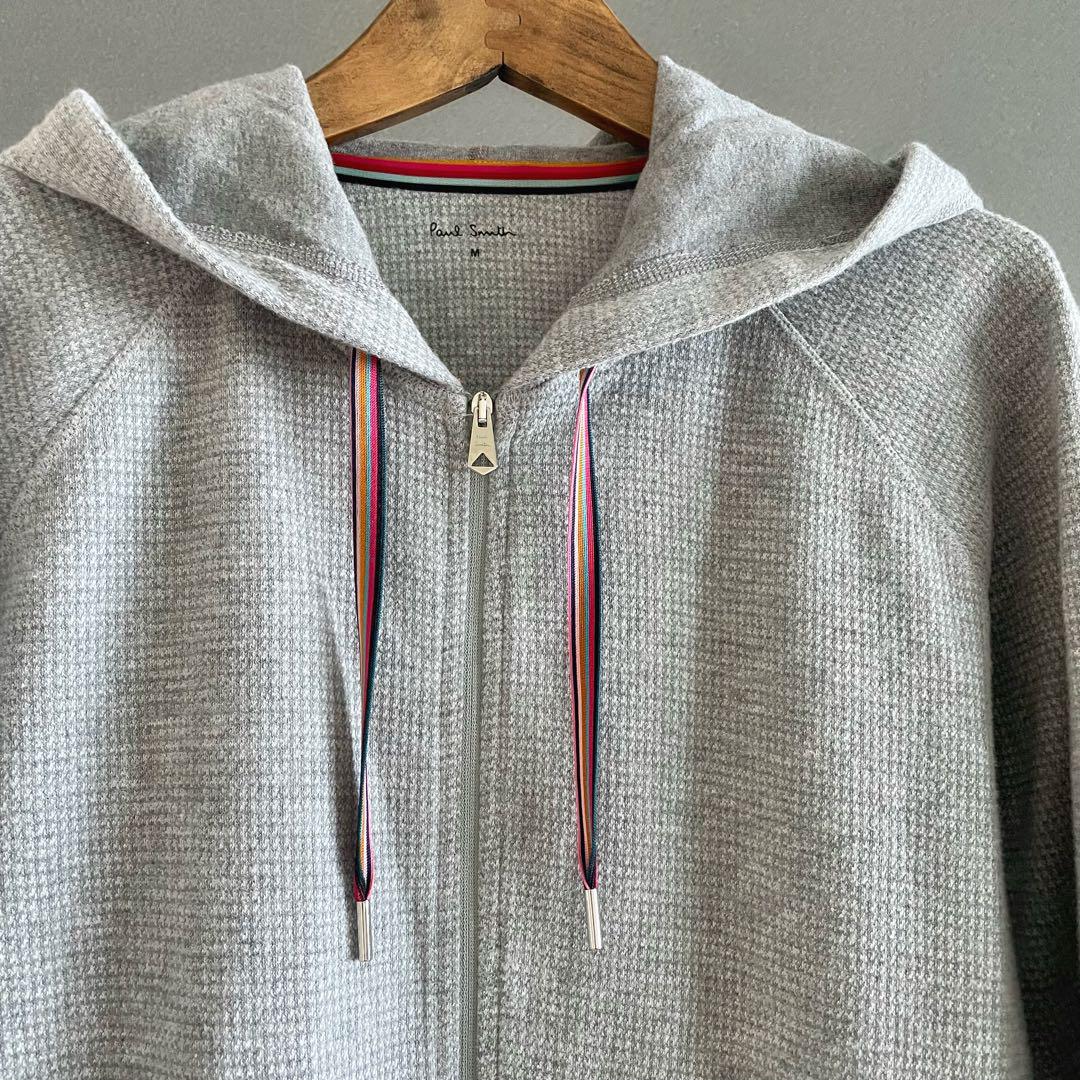 Paul Smith◆マルチジップパーカー グレー ワッフル フーディー 美品