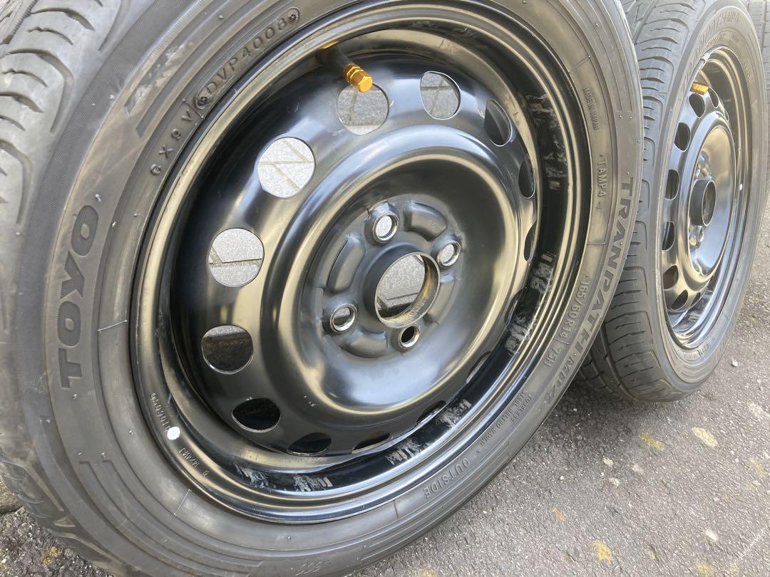 送料込み 14インチ 鉄チン 鉄ホイール 165/60R14