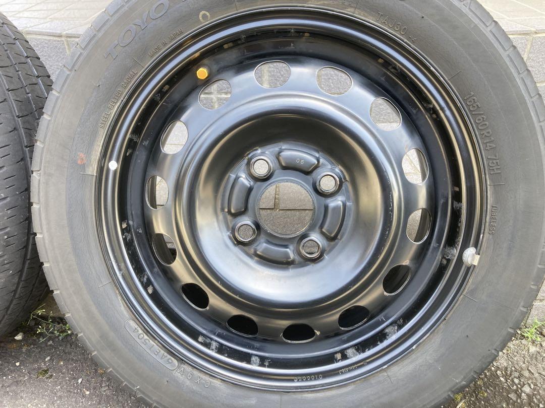 送料込み 14インチ 鉄チン 鉄ホイール 165/60R14