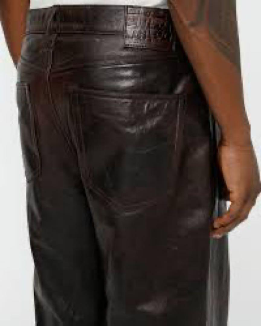 Stussy NEW CLASSIC JEAN LEATHER ダークブラウン
