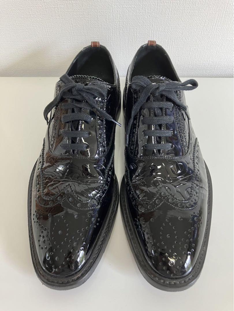 burberry バーバリー　TB ロゴ　ドレスシューズ　革靴　メンズ　パテント