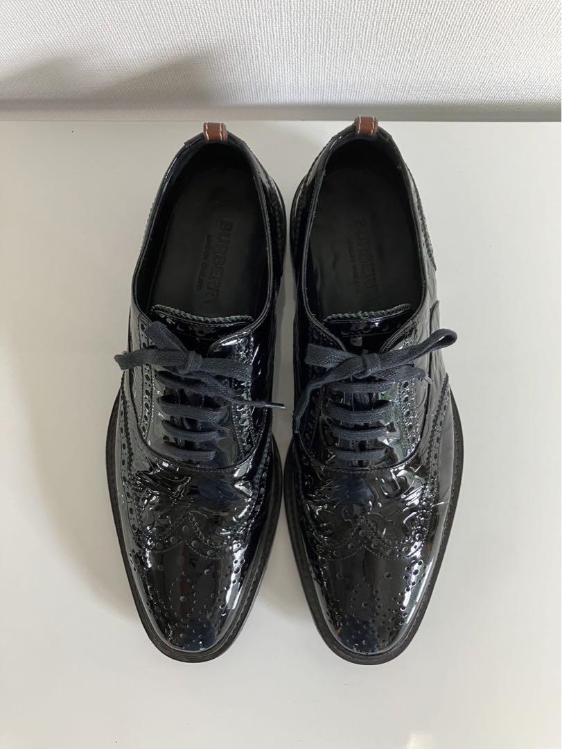 burberry バーバリー　TB ロゴ　ドレスシューズ　革靴　メンズ　パテント