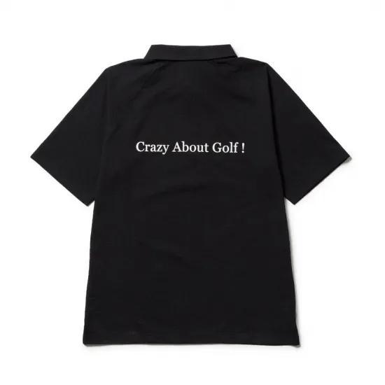 NEWERA GOLF 半袖 スキッパー ポロシャツ ブラック Lサイズ